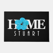 HOME Stuart Florida Blue Hibiscus Deurmat (Voorkant)