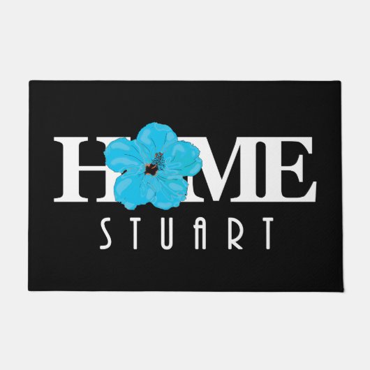 HOME Stuart Florida Blue Hibiscus Deurmat (Voorkant)