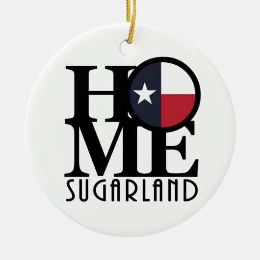 HOME Sugarland Texas Keramisch Ornament (Voorkant)