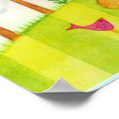 home suikervrije waterverf afdruk poster (Hoek)