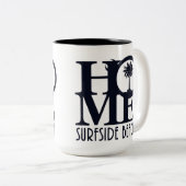 HOME Surfside Beach SC 15oz Tweekleurige Koffiemok (Voorkant rechts)