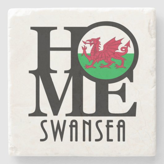 HoME Swansea Wales Stenen Onderzetter (Voorkant)