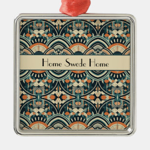Home Swede Home Noordse Volkskunst Aandenken Cadea Metalen Ornament