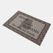 Home Sweet Alabama Faux Weave Deurmat (Schuin)