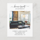 Home Sweet Asection New Address Photo Moving Aankondigingskaart (Voorkant)