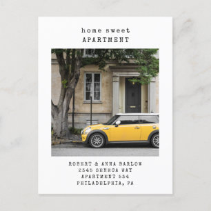 Home Sweet Asection New Address Photo Moving Aankondigingskaart