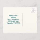 Home Sweet Beach Home Seashell Moving Briefkaart (Achterkant)