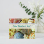 Home Sweet Beach Home Seashell Moving Briefkaart (Staand voorkant)