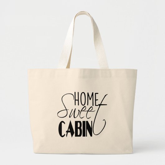 Home Sweet Cabin Grote Tote Bag (Voorkant)