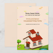 Home Sweet Celebration Housewarming Party Uitnodig Bedankkaart (Voorkant / Achterkant)