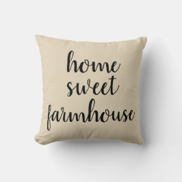 Home Sweet Farmhouse Beige Sierkussen