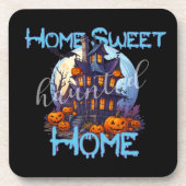 Home Sweet Haunted Home Beverage Coaster Set Bier Onderzetter (Voorkant)