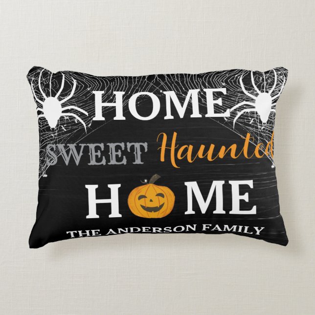Home Sweet Haunted Home Gepersonaliseerd Accent Kussen (Voorkant)