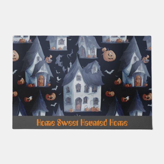 Home Sweet Haunted Home Persoonlijke gepersonalise Deurmat (Voorkant)