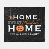 Home Sweet Haunted Home Persoonlijke gepersonalise Fleece Deken (Voorkant (Horizontaal))