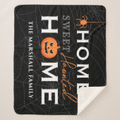 Home Sweet Haunted Home Persoonlijke gepersonalise Sherpa Deken (Voorkant)