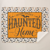 Home Sweet Haunted Home Sherpa Deken (Voorkant (horizontaal))
