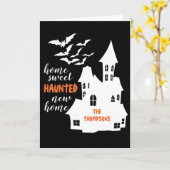 Home Sweet Haunted Nieuw Home Wenskaart Kaart (Gele Bloem)