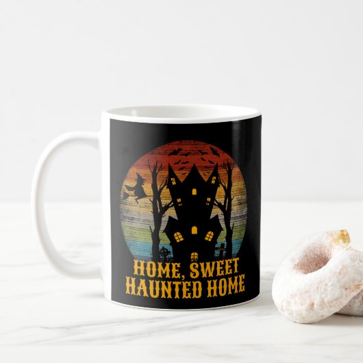 HOME SWEET HAUNTED THME grappig halloween Koffiemok (Met donut)