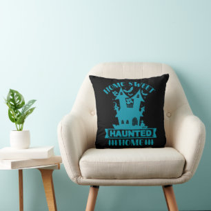 HOME SWEET HAUNTED THME grappig halloween Kussen