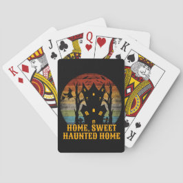 HOME SWEET HAUNTED THME grappig halloween Pokerkaarten