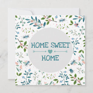 Home Sweet Home Aangepaste Blauwgroen Groene Tuin  Kaart