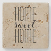Home Sweet Home Aangepaste kleur Stenen Onderzetter (Voorkant)
