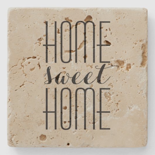 Home Sweet Home Aangepaste kleur Stenen Onderzetter (Voorkant)