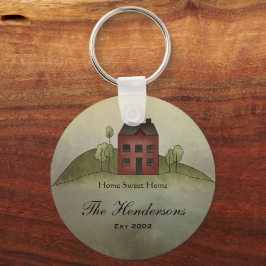 Home Sweet Home - Aangepaste naam Sleutelhanger (Voorkant)