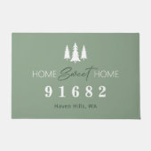 Home Sweet Home Aangepaste postcode Deurmat (Voorkant)