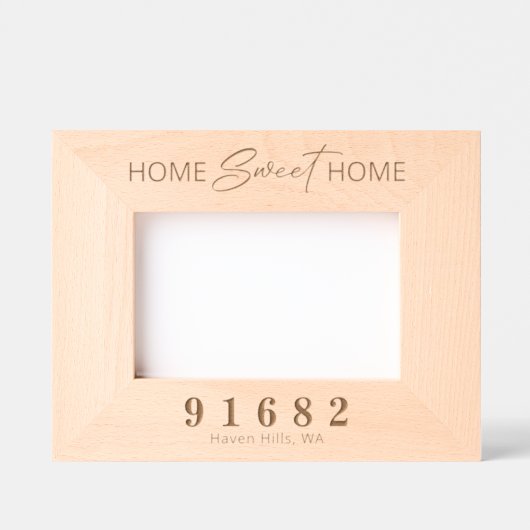 Home Sweet Home Aangepaste postcode Gegraveerde Lijstjes (Voorkant)