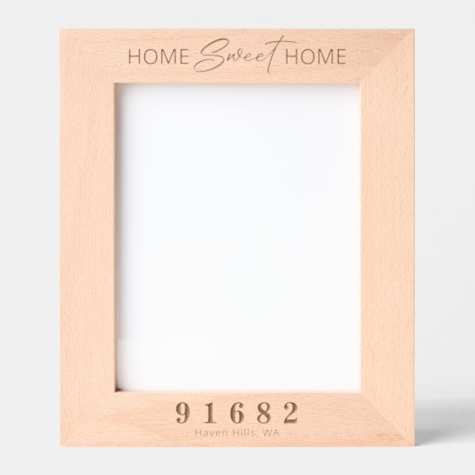 Home Sweet Home Aangepaste postcode Gegraveerde Lijstjes (Voorkant)