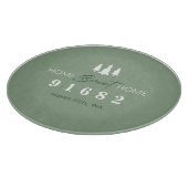 Home Sweet Home Aangepaste postcode Snijplank (Hoek)