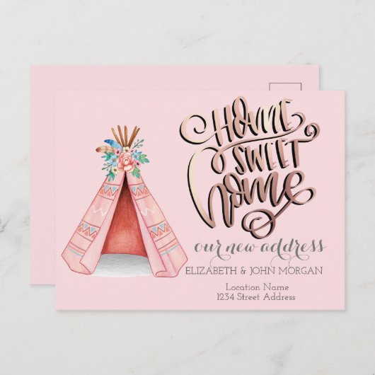 Home Sweet Home, aankondiging van Tribal Tent Boho (Voorkant / Achterkant)