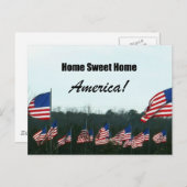 Home Sweet Home; Amerika! Briefkaart (Voorkant / Achterkant)