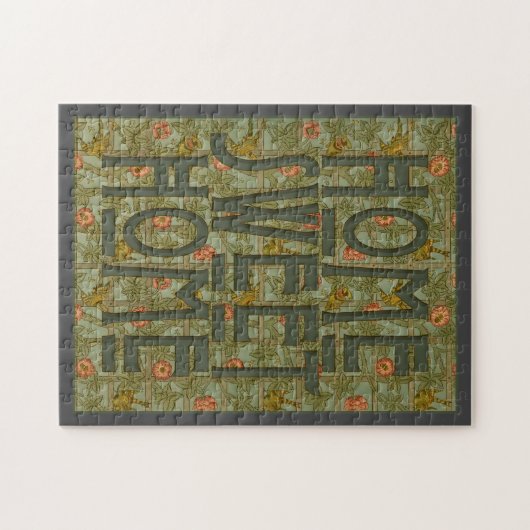 Home Sweet Home art nouveau style puzzle Legpuzzel (Horizontaal)