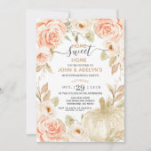 Home Sweet Home Autumn Flowers White Pumpkin Kaart (Voorkant)