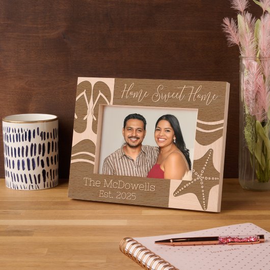 Home Sweet Home Beach Thema Gegraveerde Lijstjes