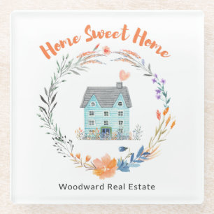 Home Sweet Home Bedankt Nieuwe huiseigenaar Koper  Glazen Onderzetter