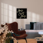 Home Sweet Home Black Luxury Real Folie Afdrukken<br><div class="desc">Home Sweet Home Black Luxury Real - Folie in uw keuze van goud of zilver voor dit bemoedigende gezegde op een klassieke blauw marinekleur die u desgewenst kunt aanpassen aan een andere kleur.</div>