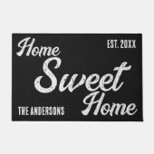 Home Sweet Home Black Persoonlijke Doormat Deurmat (Voorkant)
