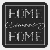 Home Sweet Home Black | Stationery Party Stickers (Voorkant)