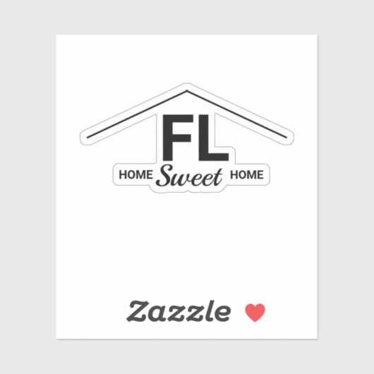 Home Sweet Home Black White Sticker (Vel)