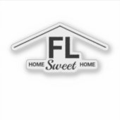 Home Sweet Home Black White Sticker (Voorkant)