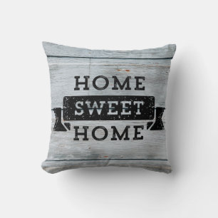 Home Sweet Home Bleek Wood Rustic Kussen