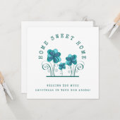 Home Sweet Home Bloemen Geluk Nieuw Home Kaart (Voorkant / Achterkant in situ)