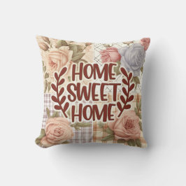 Home Sweet Home Bloemen Kussen