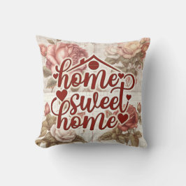 Home Sweet Home Bloemen Kussen