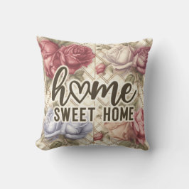 Home Sweet Home Bloemen Kussen