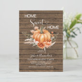 Home Sweet Home Boho Pumpkin Housewarming Party Kaart (Staand voorkant)